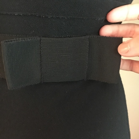 SOLD NWOT PRADA Grosgrain Bow Perfect Black Dress - Picture 2 of 3